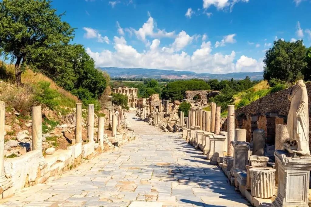 Curetes Street: Stroll Through Ephesus' Ancient Pathway of Ruins